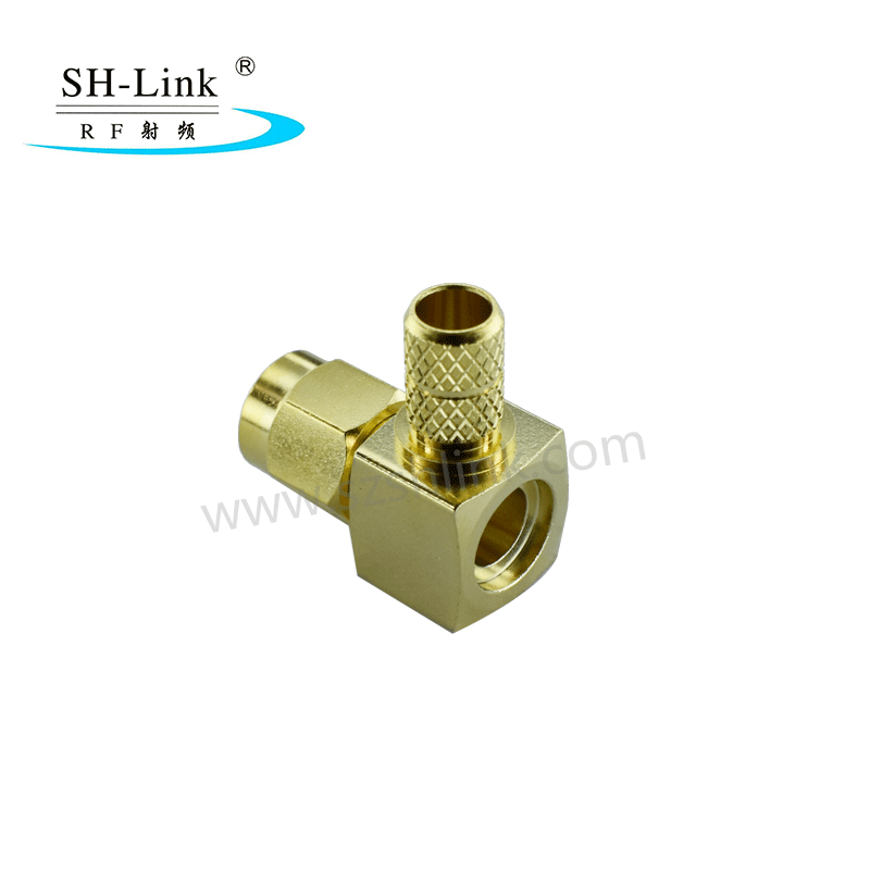 RF 90 degrees SMA coaxial male connector for RG316 RG174 cable